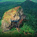 ANCIENT CITY OF SIGIRIYA Aerial view from above of Sigiriya