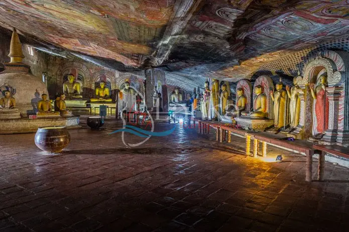 Interior of Dambulla Golden Temple